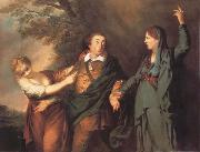 REYNOLDS, Sir Joshua Garrick Between tragedy and comedy oil painting reproduction